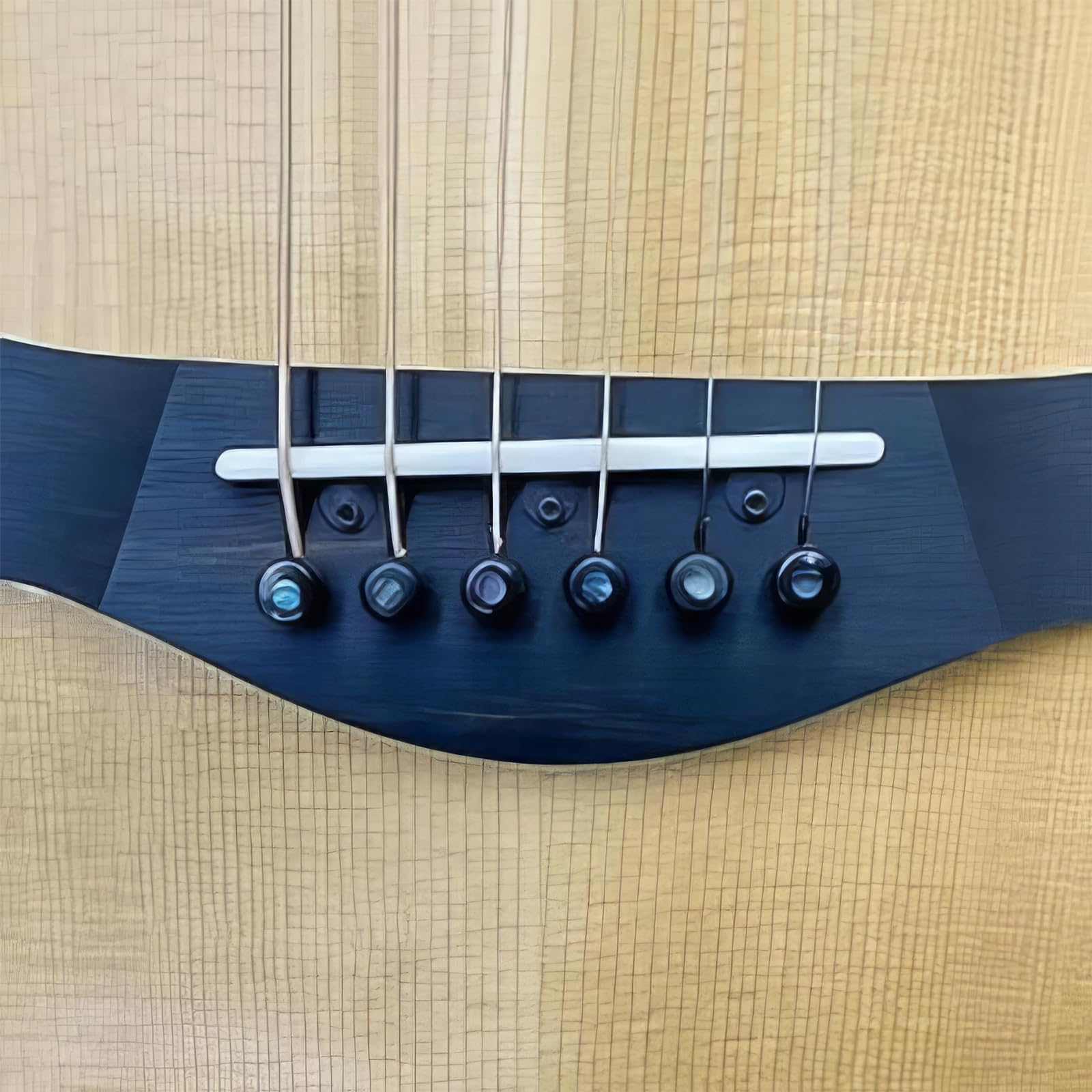 2PCS Ebony End Pins Black, Endpins for Acoustic Guitar Bridge Pins Pegs Guitar Parts Replacement